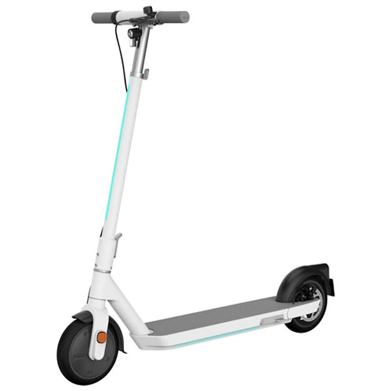 Trottinette électrique pour adulte Neon ES20 d'OKAI (moteur 300 W/autonomie 40 km/vitesse max. 25 km/h) - Blanc