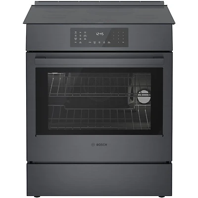 Bosch 30" 4.6 Cu. Ft. True Convection Slide-In Induction Range (HII8047C) - Black Stainless