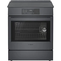 Bosch 30" 4.6 Cu. Ft. True Convection Slide-In Induction Range (HII8047C) - Black Stainless