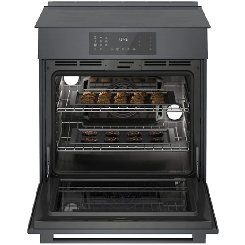 Bosch 30" 4.6 Cu. Ft. True Convection Slide-In Induction Range (HII8047C) - Black Stainless