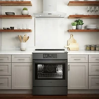Bosch 30" 4.6 Cu. Ft. True Convection Slide-In Induction Range (HII8047C) - Black Stainless