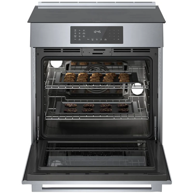 Cuisinière à induction encastrable et convection véritable 4,6 pi³ 30 po de Bosch (HII8057C) - Inox