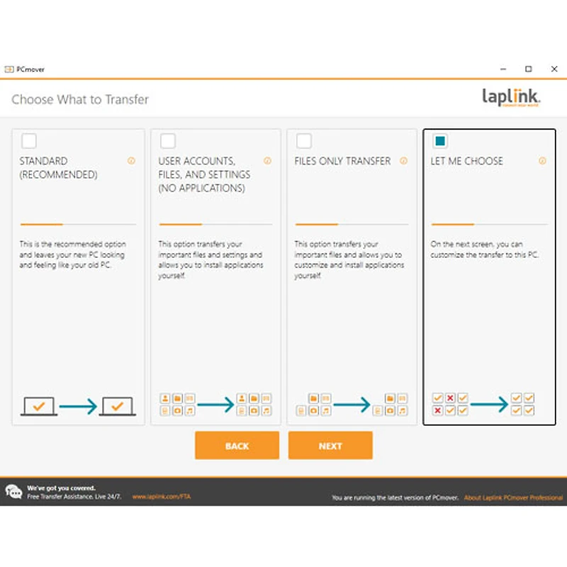 PCmover Professional 11 de Laplink (PC) - 2 utilisateurs - Téléchargement numérique