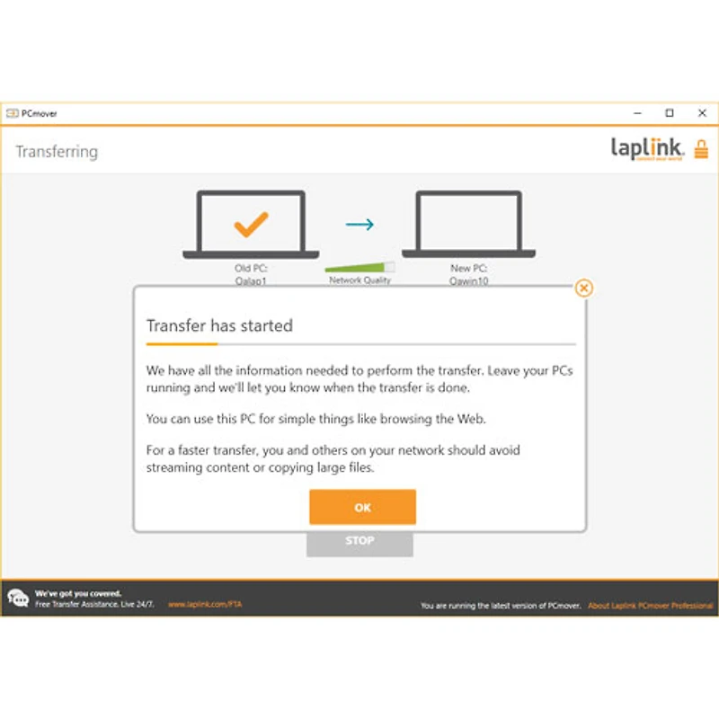 PCmover Professional 11 de Laplink (PC) - 1 utilisateur - Téléchargement numérique