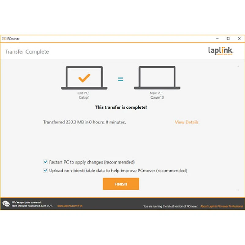 PCmover Professional 11 de Laplink (PC) - 1 utilisateur - Téléchargement numérique