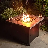 Table avec foyer au propane Harper d'Endless Summer - 50 000 BTU - Bronze