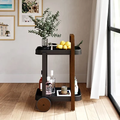 Umbra Bellwood Modern Serving Cart - Black/Natural