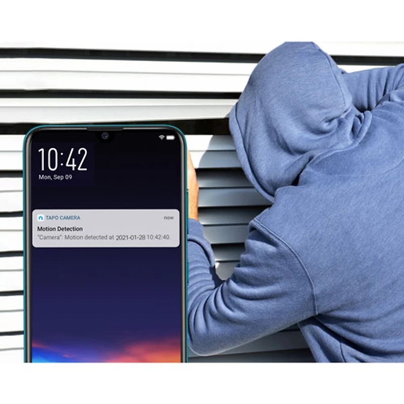 Caméra de surveillance intérieure sans fil HD 1080p Tapo C200 de TP-Link pour la maison - Blanc