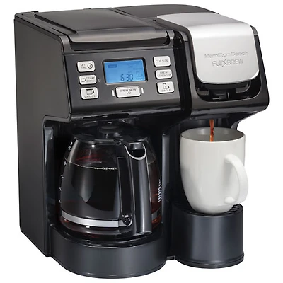Cafetière programmable FlexBrew Trio de Hamilton Beach - 12 tasses - Noir/Argenté