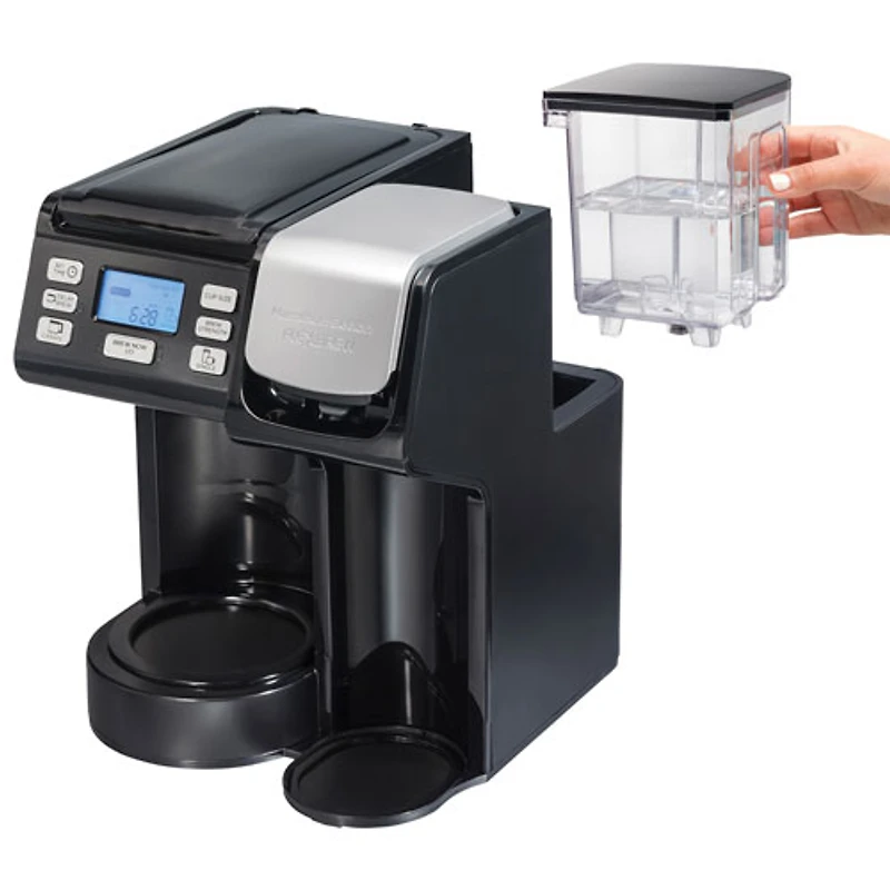 Cafetière programmable FlexBrew Trio de Hamilton Beach - 12 tasses - Noir/Argenté