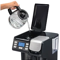 Cafetière programmable FlexBrew Trio de Hamilton Beach - 12 tasses - Noir/Argenté