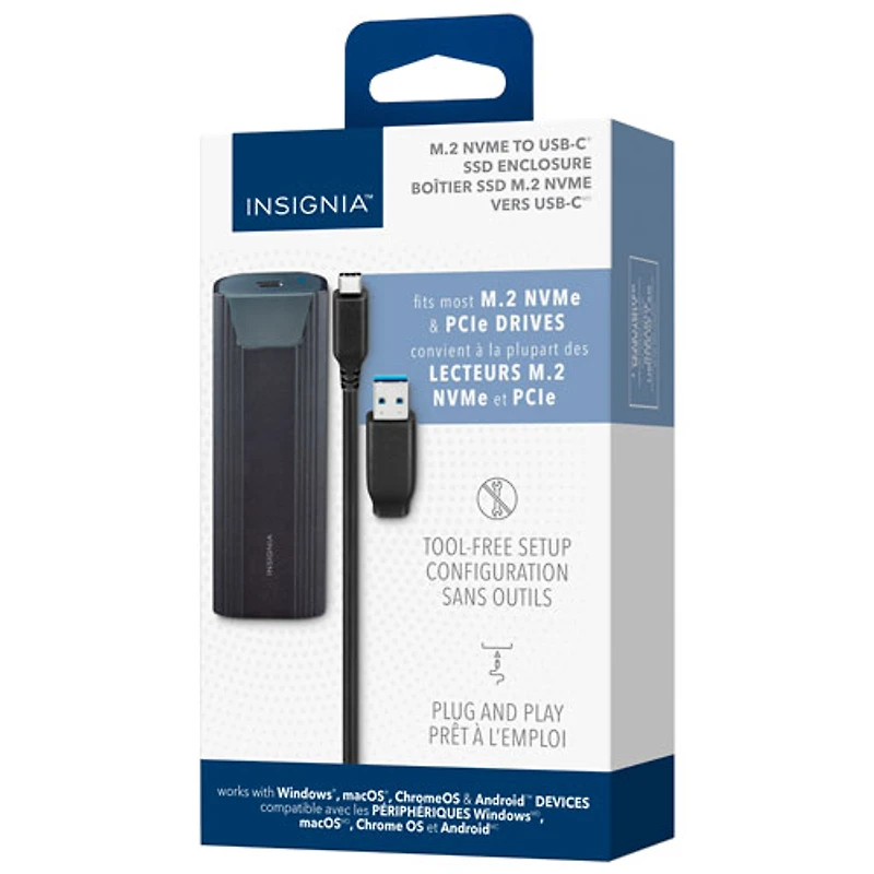 Insignia M.2 NVMe To USB-C SSD Enclosure (NS-PCNVMEHDE-C) - Only at Best Buy