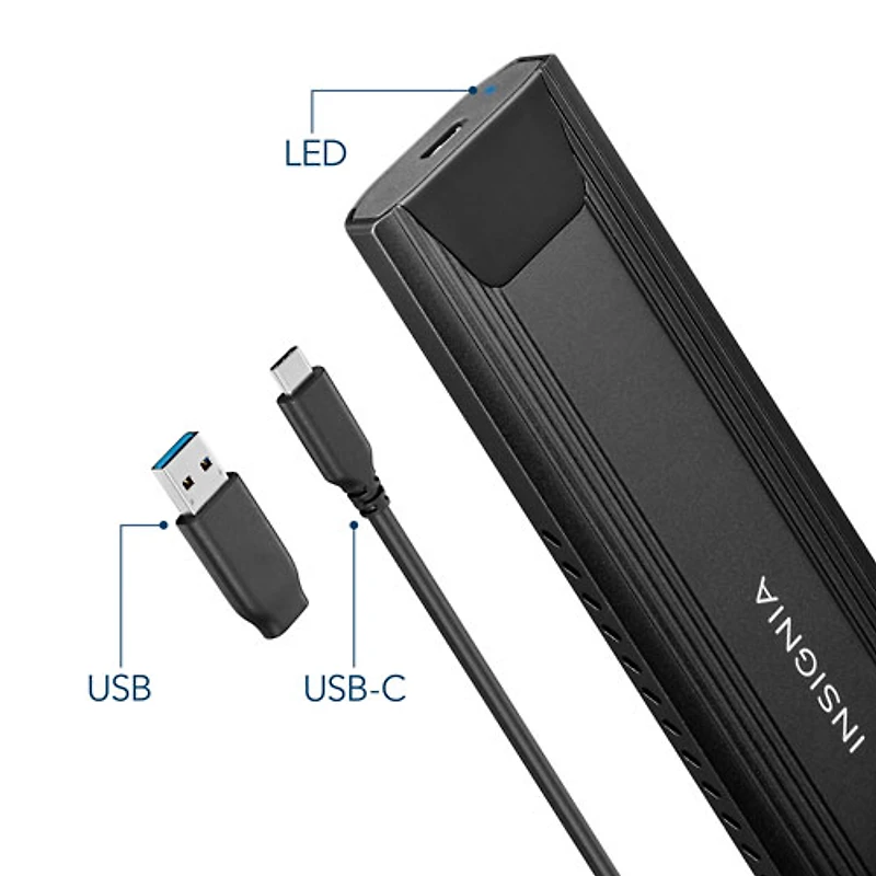 Insignia M.2 NVMe To USB-C SSD Enclosure (NS-PCNVMEHDE-C) - Only at Best Buy