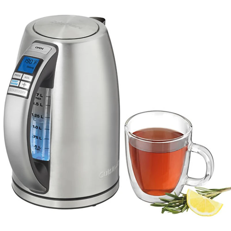 Bouilloire électrique numérique PerfecTemp de Cuisinart - 1,7 l - Acier inoxydable