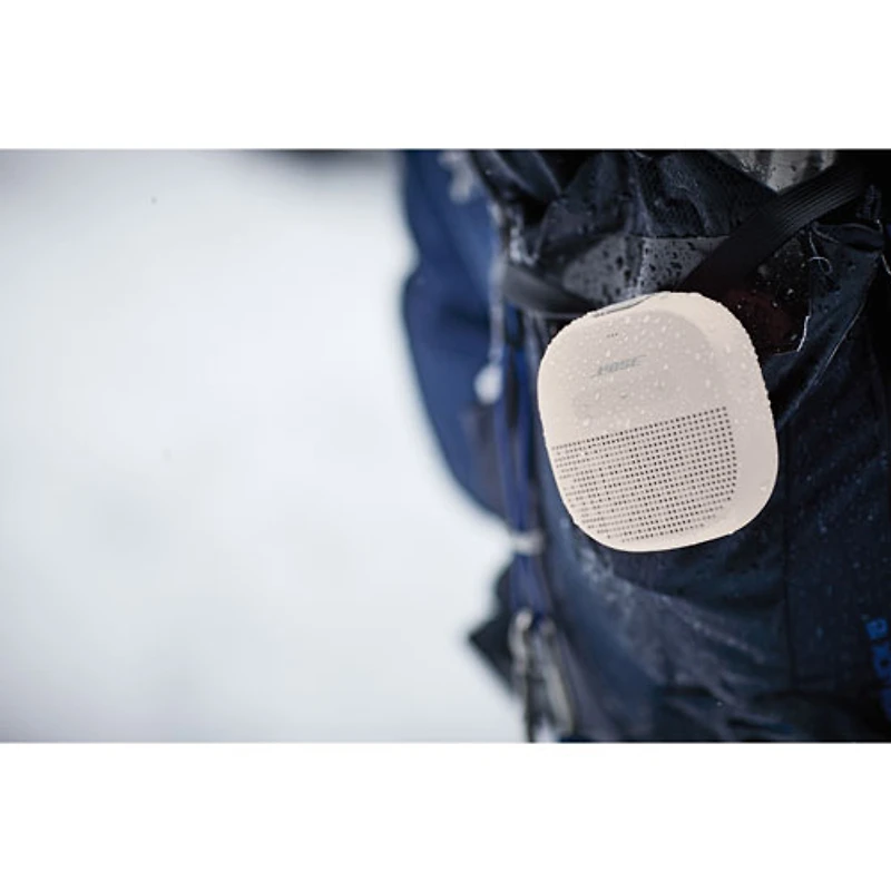 Haut-parleur sans fil Bluetooth étanche et robuste SoundLink Micro de Bose - Blanc