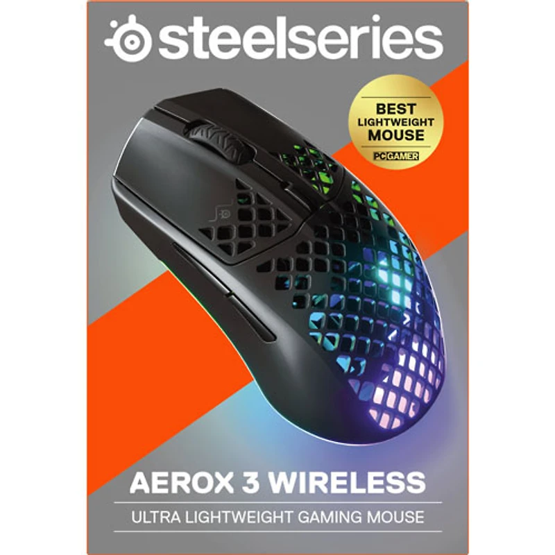SteelSeries Aerox 3 2022 Edition 18000 DPI Bluetooth Optical Gaming Mouse - Black