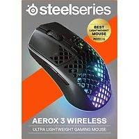 SteelSeries Aerox 3 2022 Edition 18000 DPI Bluetooth Optical Gaming Mouse - Black