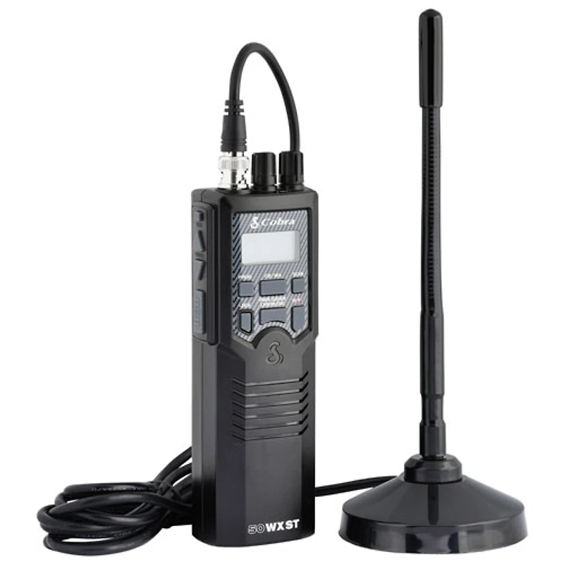 Cobra HHRT50 Hand-Held CB Radio with Antenna - Black
