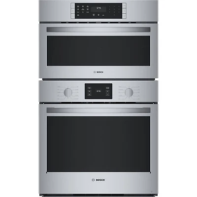Four mural électrique double à convection véritable 4,6 pi³ 30 po de Bosch (HBL5754UC) - Acier inoxydable