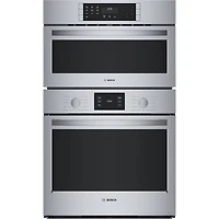 Four mural électrique double à convection véritable 4,6 pi³ 30 po de Bosch (HBL5754UC) - Acier inoxydable