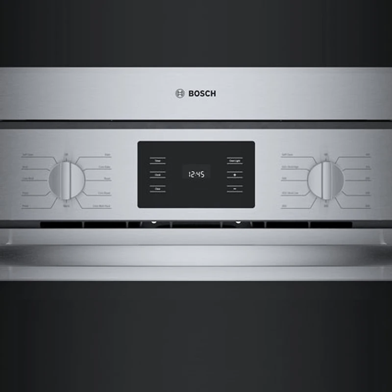 Four mural électrique double à convection véritable 4,6 pi³ 30 po de Bosch (HBL5754UC) - Acier inoxydable