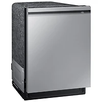 Lave-vaisselle à commandes sur le dessus, StormWash, 3e panier et porte à ouverture automatique de 24 po 42 dB de Samsung (DW80B7070US/AC) - Acier inoxydable