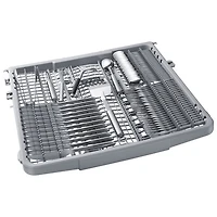 Lave-vaisselle à commandes sur le dessus, StormWash, 3e panier et porte à ouverture automatique de 24 po 42 dB de Samsung (DW80B7070US/AC) - Acier inoxydable