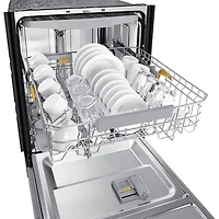 Lave-vaisselle à commandes sur le dessus, StormWash, 3e panier et porte à ouverture automatique de 24 po 42 dB de Samsung (DW80B7070US/AC) - Acier inoxydable