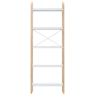 Tablette autoportante de 67 po à 5 tablettes Bellwood d’Umbra - Blanc/Naturel