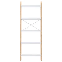 Tablette autoportante de 67 po à 5 tablettes Bellwood d’Umbra - Blanc/Naturel
