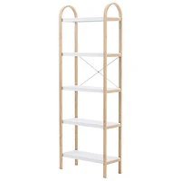 Tablette autoportante de 67 po à 5 tablettes Bellwood d’Umbra - Blanc/Naturel