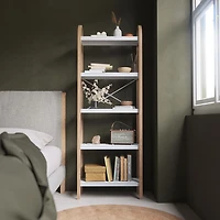 Tablette autoportante de 67 po à 5 tablettes Bellwood d’Umbra - Blanc/Naturel