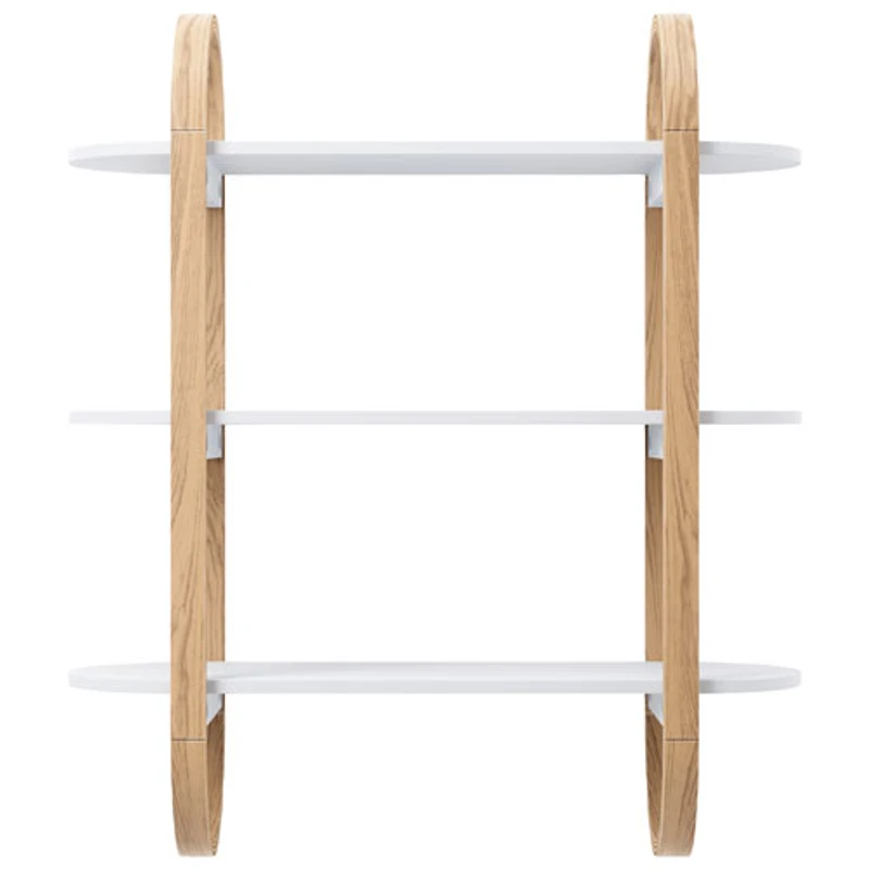 Umbra Bellwood 30" 3-Shelf Wall Shelf - White/Walnut