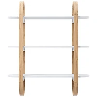 Umbra Bellwood 30" 3-Shelf Wall Shelf - White/Walnut
