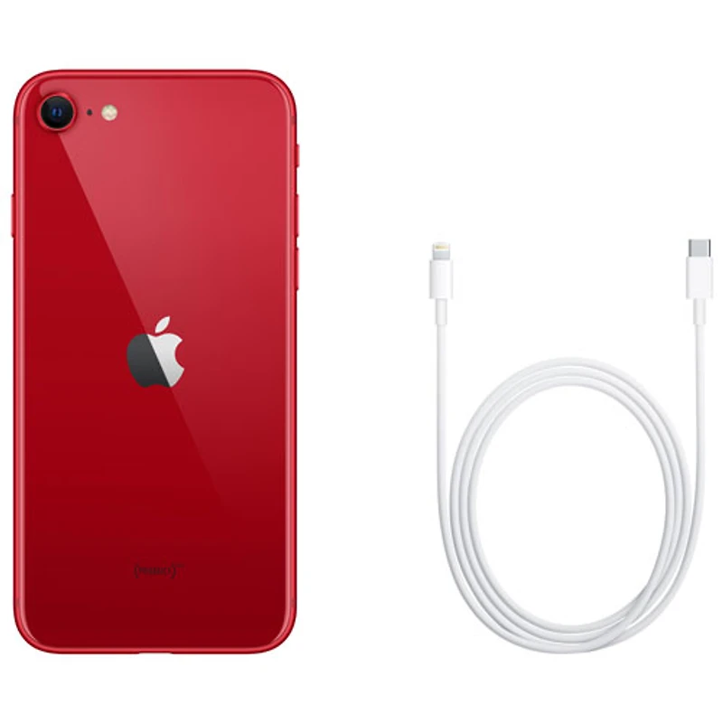 iPhone SE de 64 Go d'Apple (3e gén) offert par Virgin Plus - (PRODUCT)RED - Financement mensuel