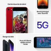 iPhone SE de 64 Go d'Apple (3e gén) offert par Bell - Comète - Financement mensuel