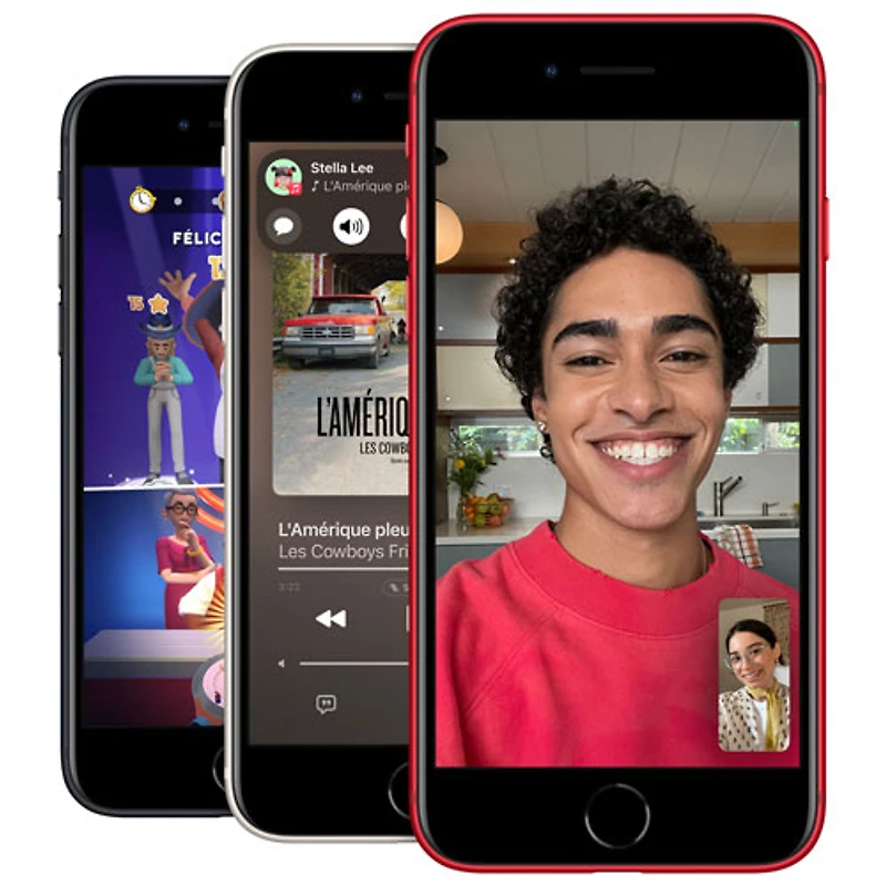 iPhone SE de 64 Go d'Apple (3e gén.) offert par Fido - Comète - Financement mensuel
