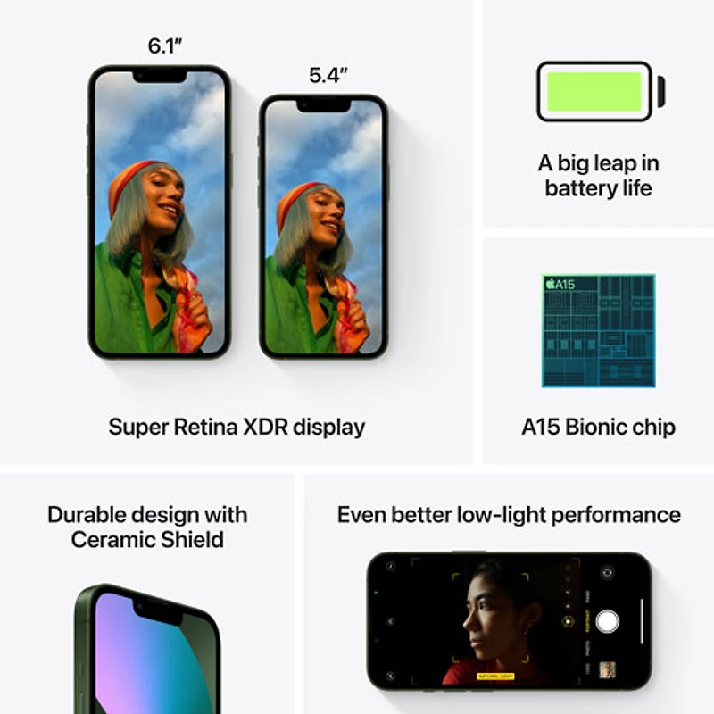 TELUS Apple iPhone 13 128GB - Green - Monthly Financing