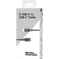Best Buy Essentials 1.5m (4.9 ft.) USB-C to USB-C Cable (BE-MCC522K-C)