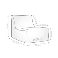 Rock Velvet Bean Bag Chair - Indigo Blue