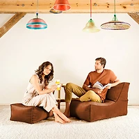Fauteuil poire en velours Rock - Cuivre