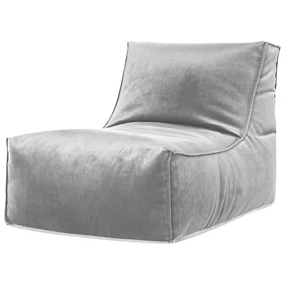 Fauteuil poire en velours Rock - Argenté