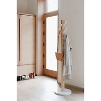 Umbra Flapper Wood Coat Rack - White/Natural