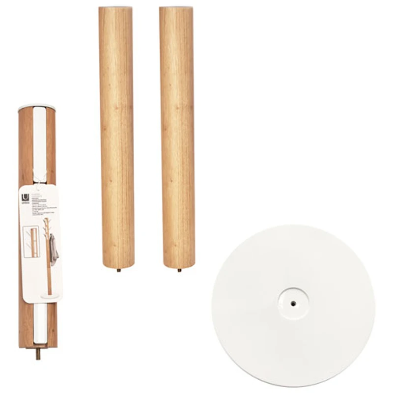 Umbra Flapper Wood Coat Rack - White/Natural