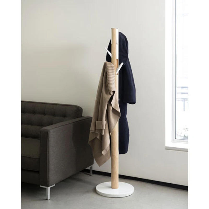 Umbra Flapper Wood Coat Rack - White/Natural