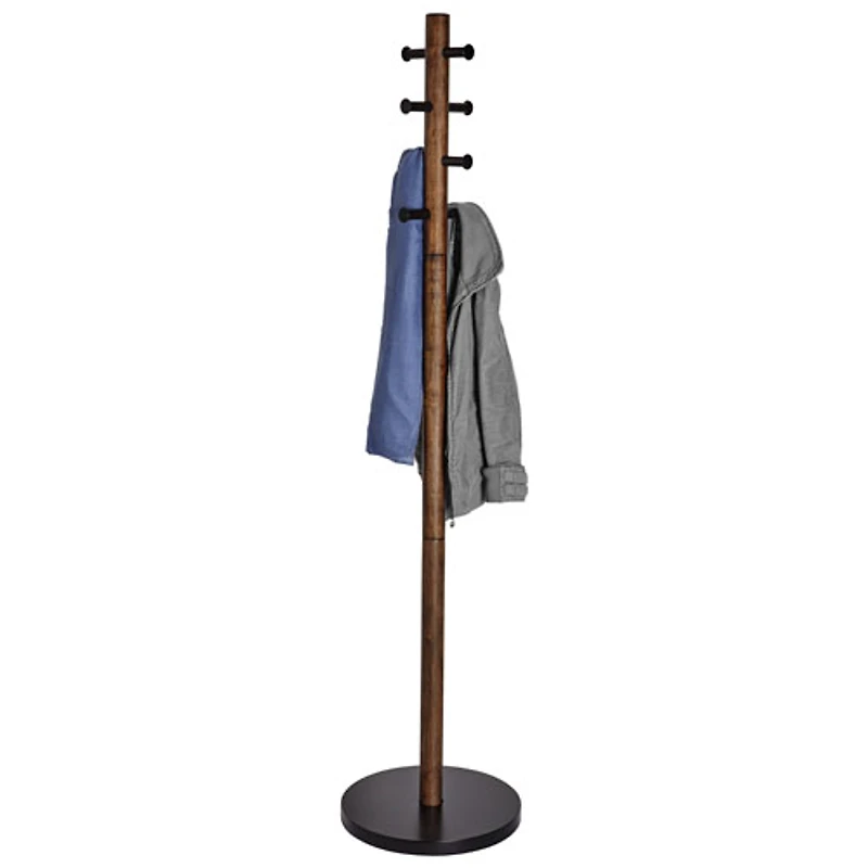 Portemanteau en bois Pillar d'Umbra - Noir/Noyer