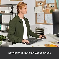 Souris ergonomique sans fil verticale pour gauchers de 4000 ppp Lift de Logitech - Graphite