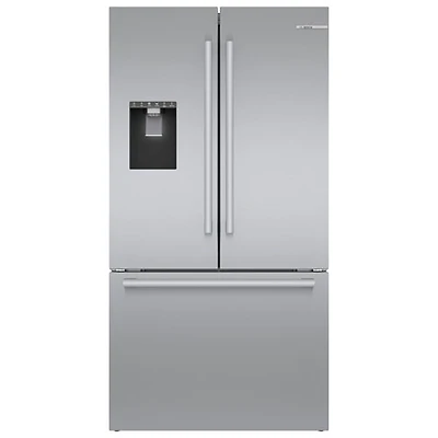 Réfrigérateur 2 portes 26 pi³ 36 po à distributeur d'eau et de glaçons de Bosch (B36FD50SNS) - Inox