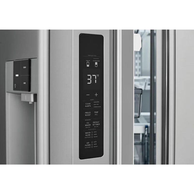Réfrigérateur à deux portes de 36 po avec distributeur d'eau et de glaçons Pro de Frigidaire (PRFS2883AF) - Acier inoxydable