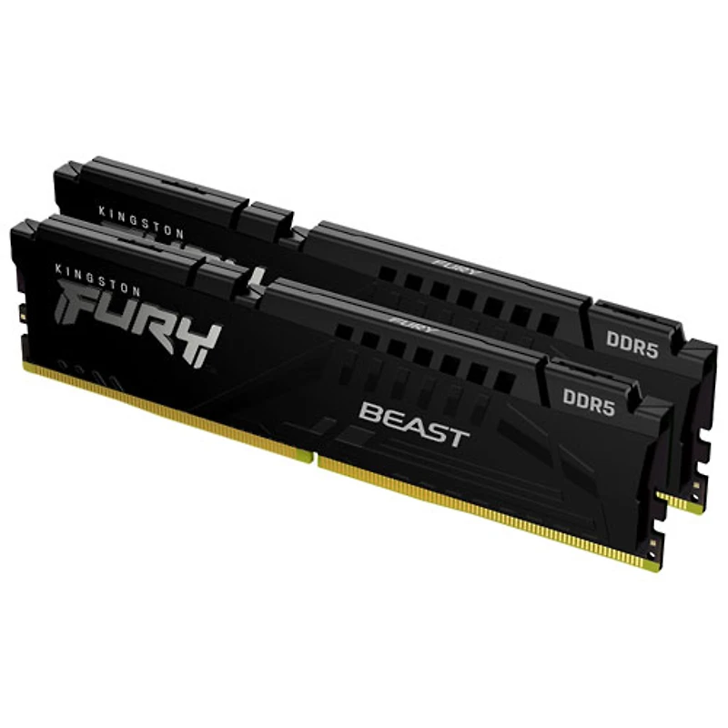 Mémoire DDR5 6000 MHz de 32 Go (2 x 16 Go) Fury Beast de Kingston pour PC (KF560C40BBK2-32)